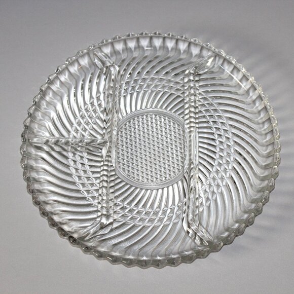 Vintage Libbey Relish Dish | Glass Divided Serving Dish - Picture 1 of 4
